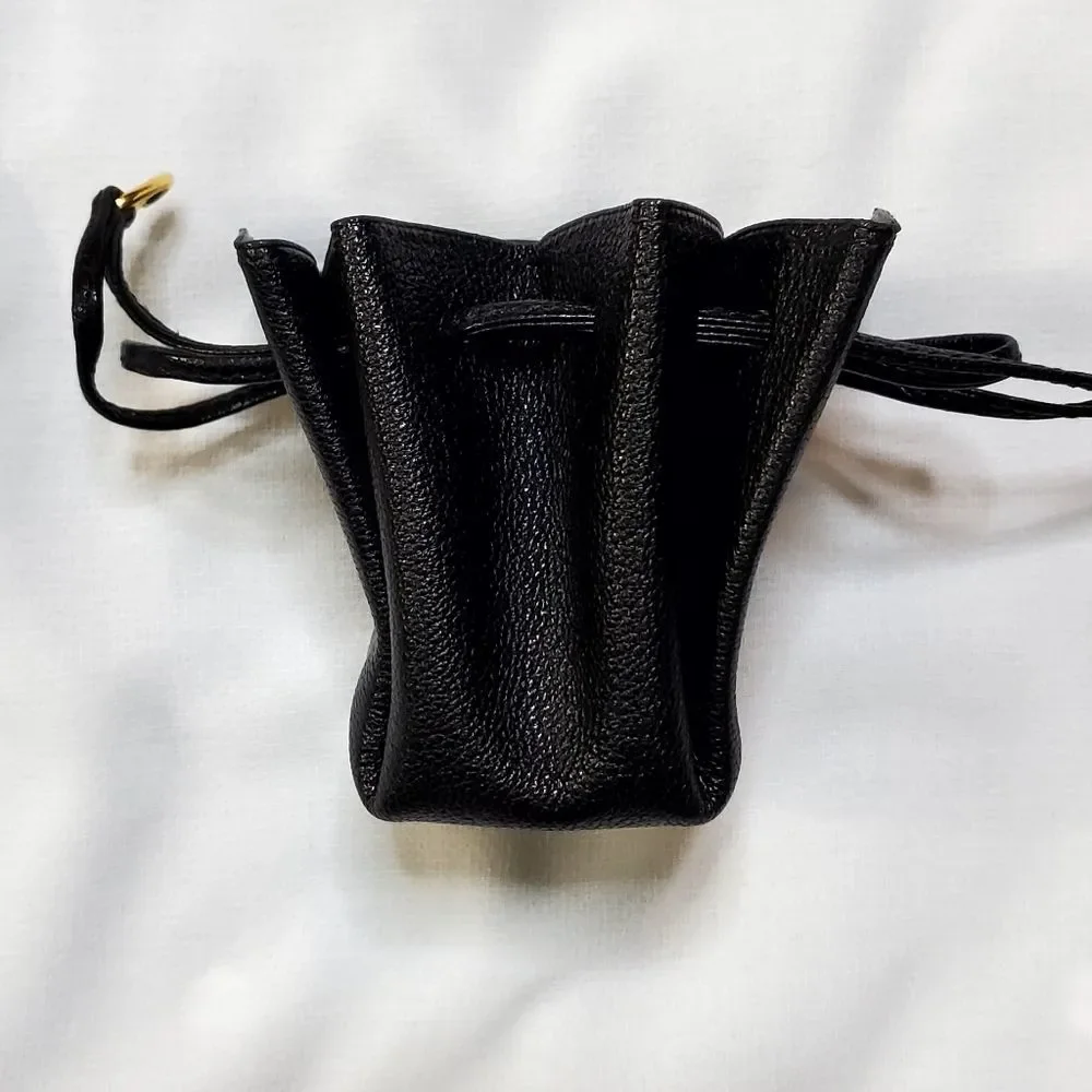 Rare Hermes Vintage Chevre de Coromandel Vespa Pouch Noir Black